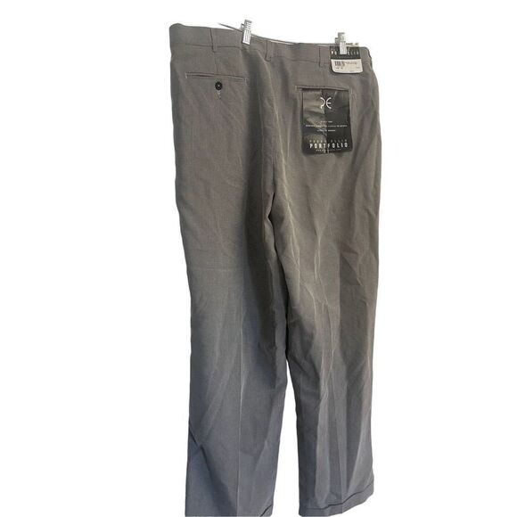 Perry Elliz Portfolio Men's Gray Pleated Dress Pants Size 38x32 NWT - Picture 12 of 14